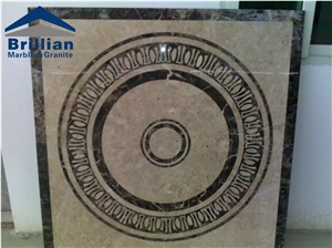 Marble Waterjet Medallion,Waterjet Mosaic,Marble Inlay Pattern,Interior Stone Waterjet Floor Medallion
