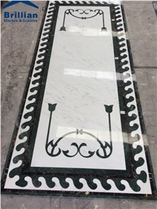 Marble Waterjet Medallion,Waterjet Mosaic,Marble Inlay Pattern,Interior Stone Waterjet Floor Medallion