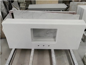 White Quartz Stone Vanity Tops,Engineered Stone,Artificial Stone,Solid Surface Top,Silestone