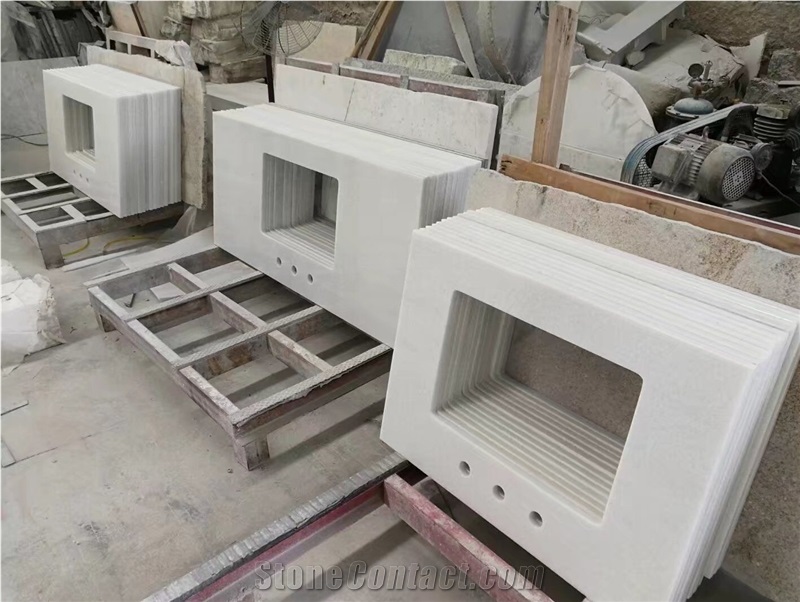 White Quartz Stone Vanity Tops,Engineered Stone,Artificial Stone,Solid Surface Top,Silestone