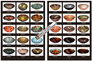 Glass Sinks and Pedestal,Glass Basin