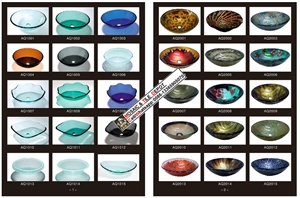 Glass Sinks and Pedestal,Glass Basin