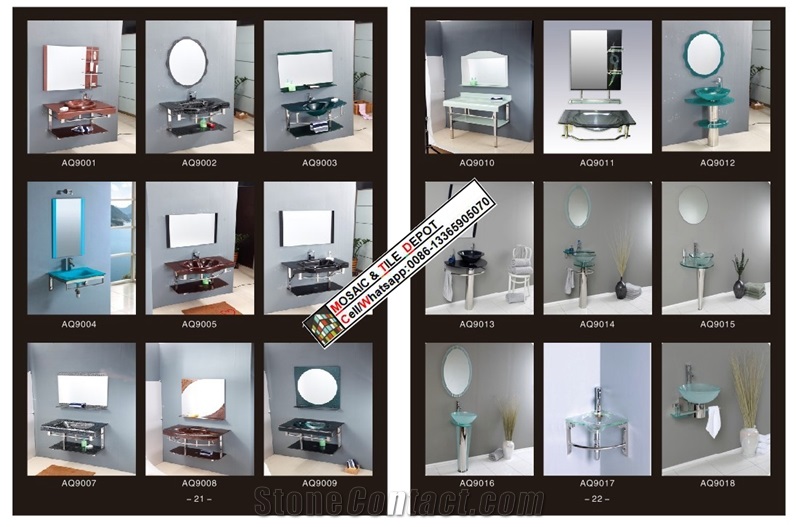 Glass Vessel Sink,,Glass Square Vessel Sink,,Bathroom Sink