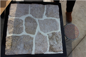 Beige Flag Stone, Natrual Stone, Quartz Flag Stone, Crazy Paving, Random Paving, Park Stone
