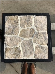Beige Flag Stone, Natrual Stone, Quartz Flag Stone, Crazy Paving, Random Paving, Park Stone