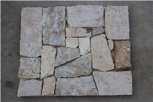 Beige Flag Stone, Natrual Stone, Quartz Flag Stone, Crazy Paving, Random Paving, Park Stone