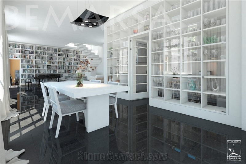 Infinity Black Marble Slabs & Tiles