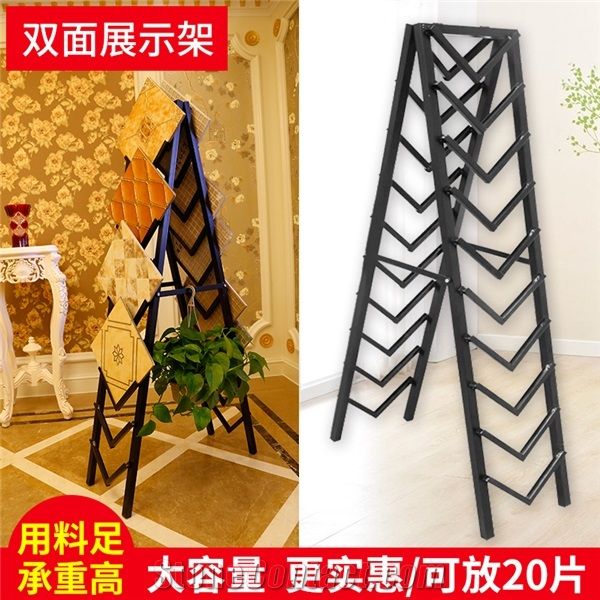10 Storage Racks Loose Tile Displays Waterfall Tile Displays Wing Racks Metal Racks Marble Displays Stone Towers Mosaic Shelf Quartzite Stands Granite Racks Hardwood Displays Ceramic Towers