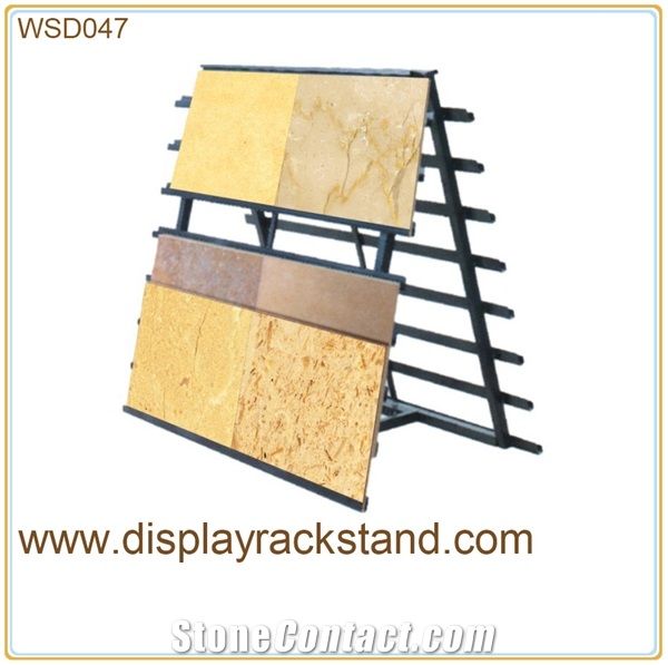 Basalt Sliding Displaly Stands Marble-Slabs Stands Waterfall Displays Sandstone Tiles Sample Board Displays Racks Mosaic Sample Board Displays