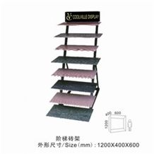 Blue-Marble Display Stand Racks Waterfall Tile Display Racks Green-Granite Showroom Wholesale Display Stand Racks Nepal-Marble Flooring Black Display Stand Racks