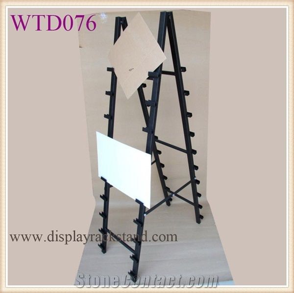 Brazil-Granite China Stone Display Racks Showroom Slab Metal Display Racks Sandstone Black Display Stand Racks Quartz Hanging Displays Flooring Tiles Wholesale Display Stand Racks