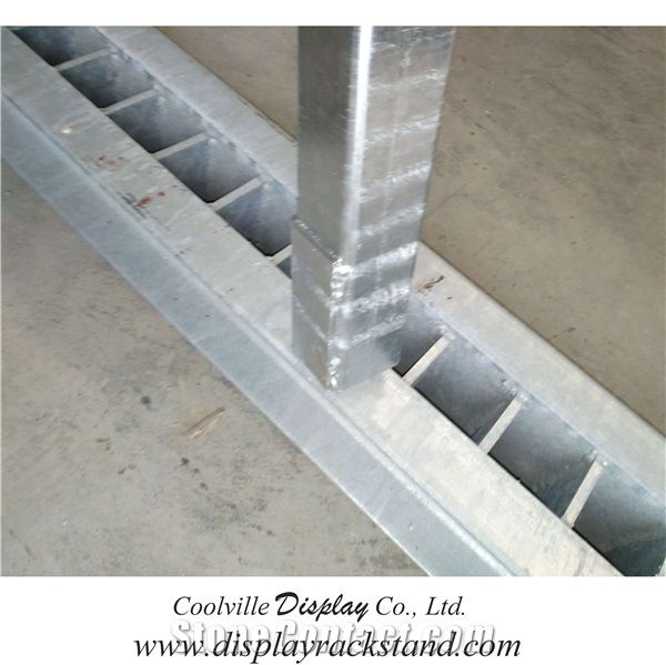 Custom Slab Stone Sliding Metal Racks Trade Show Stands for Granite-Slabs Marble Limestone Steel Shelevs Display Frames