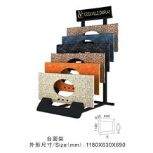 Display Rack Stands Marble-Stairs Exhibition Metal Display Racks Stone Display Racks Grey-Marble Stone Shelf Tile Sample Display Labradorite Metal Displays