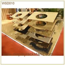 Ganite-Tiles Display Rack Waterfall Tile Display Stands Sandstone Black Display Racks Travertine Metal Displays Quartz Wholesale Display Stand Racks Grey-Marble Black Display Stands