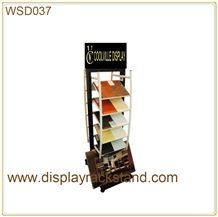Ganite-Tiles Display Rack Waterfall Tile Display Stands Sandstone Black Display Racks Travertine Metal Displays Quartz Wholesale Display Stand Racks Grey-Marble Black Display Stands