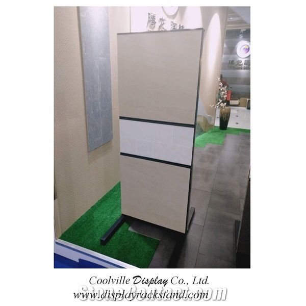 Granite-Blocks Stone Displays Racks Onyx Displays Tower Portable Flooring Racks for Limestone Slate Tile Showroom Display Frames