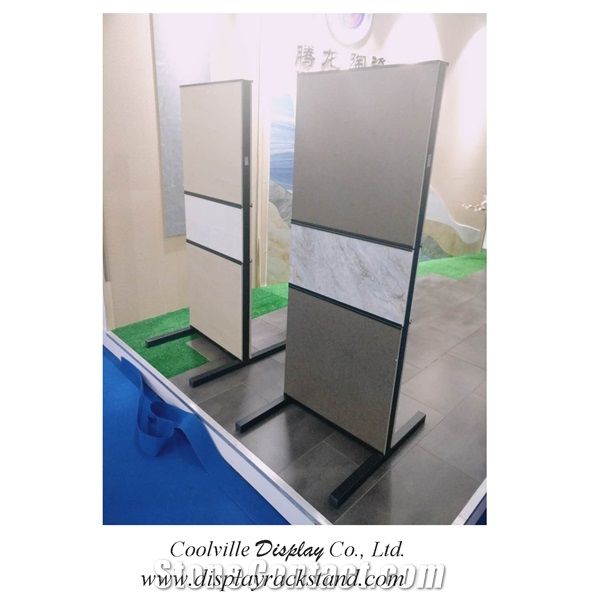 Granite-Blocks Stone Displays Racks Onyx Displays Tower Portable Flooring Racks for Limestone Slate Tile Showroom Display Frames