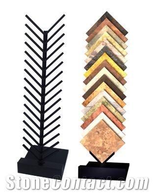 Granite Display Rack Quartzite Tile Waterfall Display Racks China Display Stand Rack Green-Marble Showroom Machines Metal Displays Blue-Marble Flooring Tile Display Panel Steel Onyx Display Rack Tower