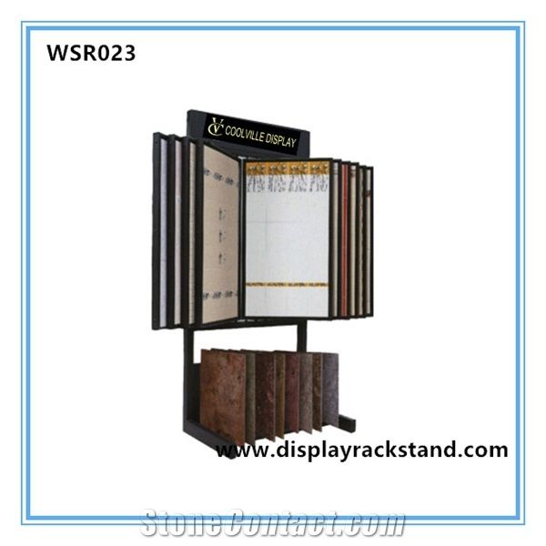 Granite Display Rack Quartzite Tile Waterfall Display Racks China Display Stand Rack Green-Marble Showroom Machines Metal Displays Blue-Marble Flooring Tile Display Panel Steel Onyx Display Rack Tower