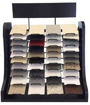 Granite Display Stands Waterfall Tile Display Racks White-Marble Stone Shelf Marble Display Stand Racks Rotating Mosaic Display Racks Showroom Slab Metal Displays Marble Displays