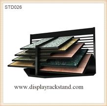 Green-Marble Display Rack Stands Rotating Mosaic Display Racks Blocks Stone Display Racks Onyx-Slabs Display Racks Cuontertops Brochure Display Cases Slate Tile Display Racks
