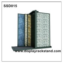 Marble-Blocks Stands Sliding Displays Labradorite Stone Travertine Steel Shelves Showroom Display Racks Glass Floor Displays Onyx Waterfall Racks