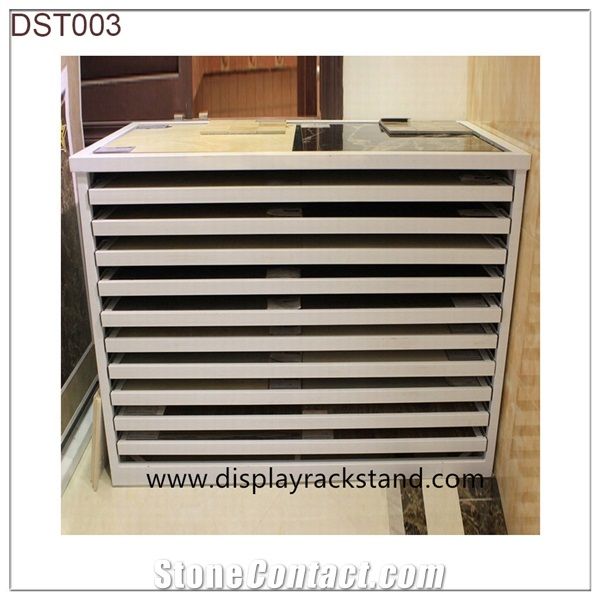 Marble-Blocks Stands Sliding Displays Labradorite Stone Travertine Steel Shelves Showroom Display Racks Glass Floor Displays Onyx Waterfall Racks