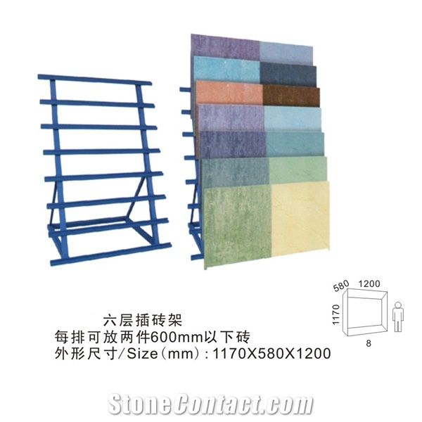 Marble-Slabs Display Stands Tile Display Racks Blocks China Display Stand Racks Beige-Marble Stone Display Racks Cuontertops Brochure Display Cases Rotating Mosaic Display Racks