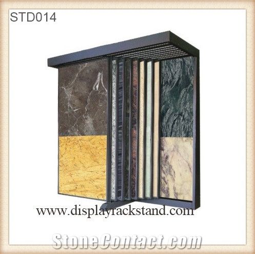 Marble-Slabs Display Stands Tile Display Racks Blocks China Display Stand Racks Beige-Marble Stone Display Racks Cuontertops Brochure Display Cases Rotating Mosaic Display Racks