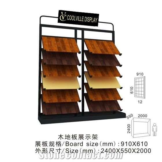 Marble-Stairs Rack Cuontertops Wholesale Portable Display Case Rotating Mosaic Tile Display Racks Black-Galaxy-Granite Metal Displays Limestone Display Rack Stands
