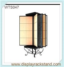 Marble-Stairs Rack Cuontertops Wholesale Portable Display Case Rotating Mosaic Tile Display Racks Black-Galaxy-Granite Metal Displays Limestone Display Rack Stands