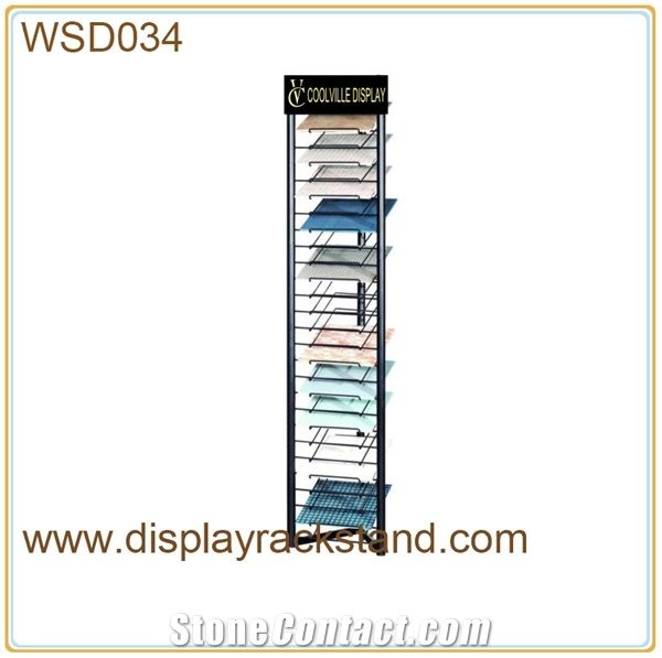 Mosaic Display Stands Steel Onyx Display Racks Waterfall Tile Display Racks Granite-Slabs Display Stand Racks Showroom Grey-Marble Display Racks Slab China Display Stands