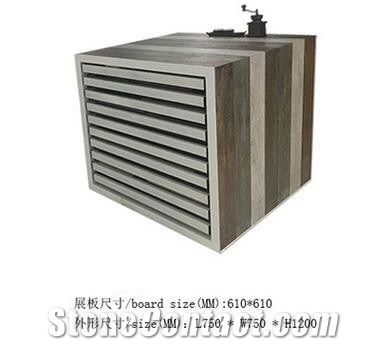 Quartzite-Slabs Stand Tile Sample Display Bag Block Warehouse Storage Racks Sliding Blue-Marble Wholesale Display Stand Racks Quartzite Metal Display Racks Rotating Mosaic Display Racks