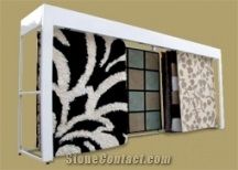 Sliding Stone Towers Stone Shelf Granite Metal Displays Marble Display Rack Stands Pakistan Marble Portable Display Cases Limestone Metal Displays Tile Sample Displays Onyx Display Racks