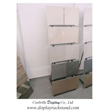 Stone Display Units Custom Tile Floor Stands Ceramic Shelving Racks Stone Display Shelves Granite Exhibition Display Stands Quartzite Displays Stands Porcelain Displays Frames Slab Displays Solutions
