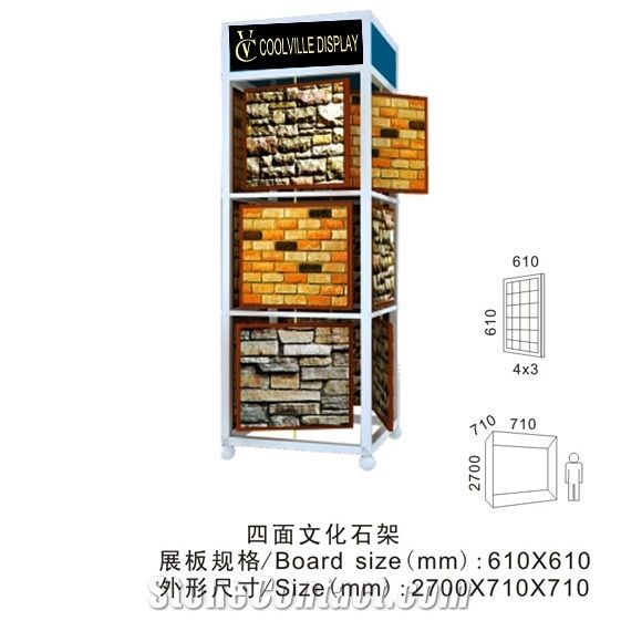 Tile Display Rack Granite Flooring Hanging Displays Sandstone Display Racks Waterfall Tile Display Racks Cuontertops Portable Display Cases Showroom Mosaic Display Racks