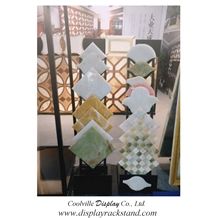 Tile Display Showroom Rack Waterfall Stone Shelf Granite Slab Display Stands Steels Onyx Display Racks Silver Travertine Hanging Displays Onyx Display Racks Crema Marble Metal Displays Mosaic Display