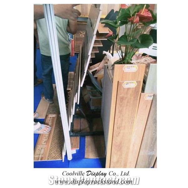 Waterfall Tile Display Stands Slate Slab Metal Sample Racks a Frame Display Stands for Marble-Blocks Onyx Displays Tower Quartz Sample Display Racks