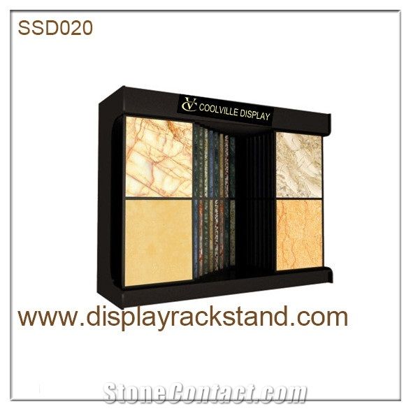 White-Granite Display Stand Waterfall Stone Display Rack Granite-Slabs Sliding Metal Displays Black-Galaxy-Granite Display Racks Showroom Brazil-Granite China Display Racks