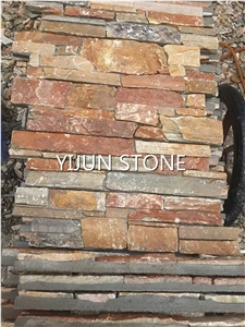 Rustic Quartzite Ledgestone,Natural Z Clad Stone Cladding,Quartzite Exterior Stone Veneer,Quartzite Culture Stone,Stacked Stone,Quartzite Stone Panels,Copper Rust Quartzite Ledger Panels