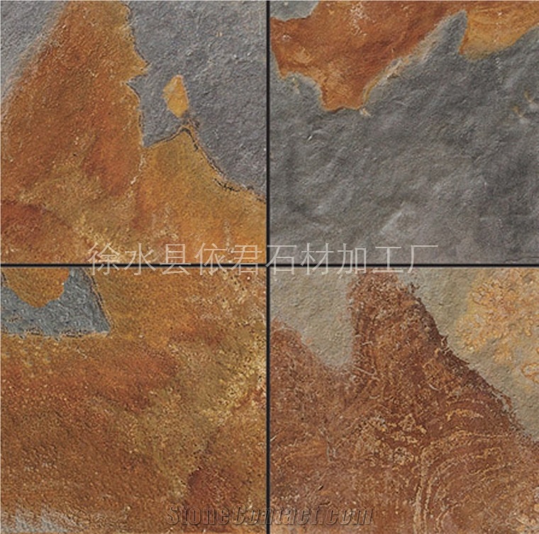 Yellow Slate Field Stone,Yellow Thin Ledgestone,Slate Exterior Loose Stone Veneer,Natural Stacked Stone,Field Ledger Stone for Wall