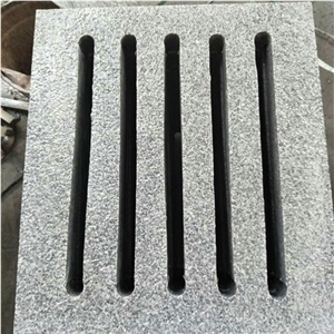 Water Drainage Panel Stone Panel Rainwater Drain Rain Drainage Pavers Groove Panel G343 Grey Granite Flamed