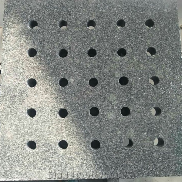 Water Drainage Panel Stone Panel Rainwater Drain Rain Drainage Pavers Groove Panel G343 Grey Granite Flamed