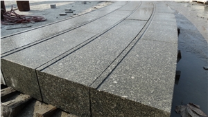 Flos Sophorae Green Chinese Granite for Kerbstone Road Paving, Courtyard, Flamed