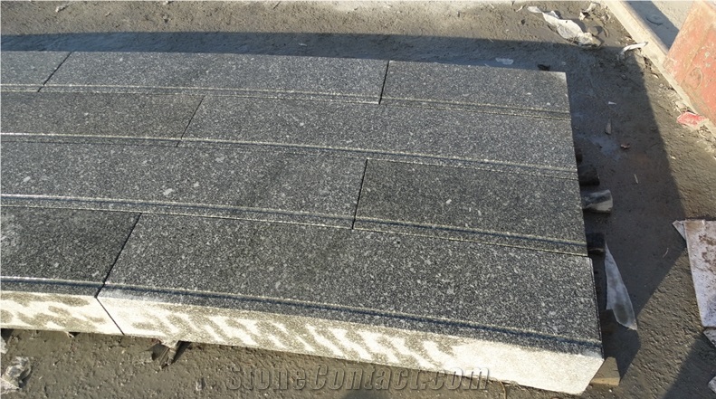 Flos Sophorae Green Chinese Granite for Kerbstone Road Paving, Courtyard, Flamed