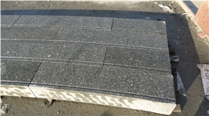 Flos Sophorae Green Chinese Granite for Kerbstone Road Paving, Courtyard, Flamed