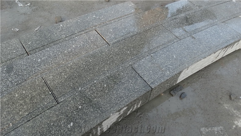 Flos Sophorae Green Chinese Granite for Kerbstone Road Paving, Courtyard, Flamed