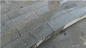 Flos Sophorae Green Chinese Granite for Kerbstone Road Paving, Courtyard, Flamed