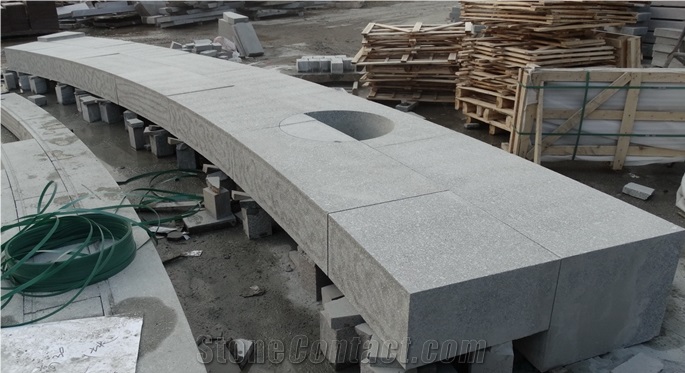 Flos Sophorae Green Chinese Granite for Kerbstone Road Paving, Courtyard, Flamed