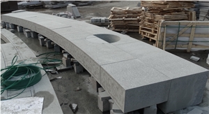 Flos Sophorae Green Chinese Granite for Kerbstone Road Paving, Courtyard, Flamed